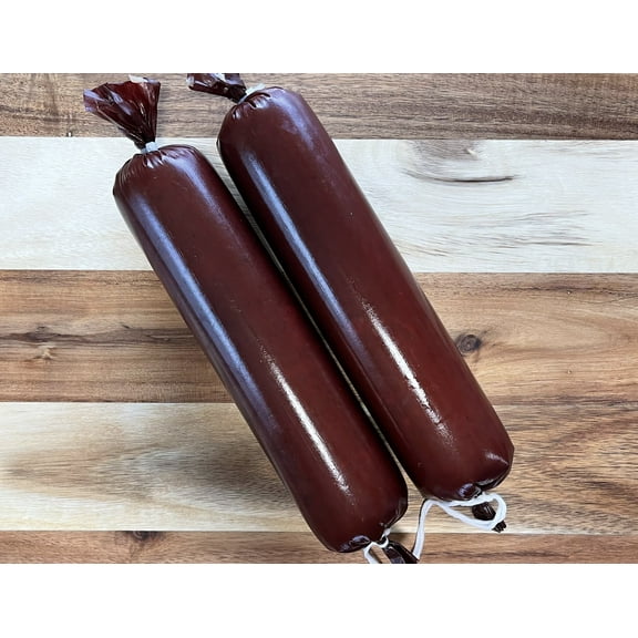 Summer Sausage Casing - 1lb Size 1.5 x 12 in. Mahogany Fibrous add Venison, Beef, Pork, Elk