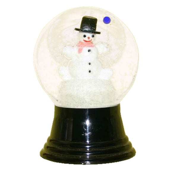 Alexander Taron 5" Black and White Perzy Snow Globe Medium Snowman with Balloon Decoration