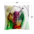 thumbnail image 2 of Abstract Number 03' Streaks Splash Splatter Paint By Masters Fine Art 16 X 16 Decorative Throw Pillow, 2 of 4