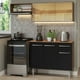 thumbnail image 2 of Madesa Alacena de Cocina Integral Compacta 165 cm Emilly Rustic/Negro 04, 2 of 9