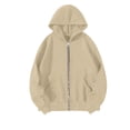 thumbnail image 4 of BODOAO Womens Zip Up Hoodies Plus Size Long Sleeve Hooded Sweatshirts Fall Winter Casual Fashion Jacket with Pockets Fall Y2K Clothes Casual Comfort Jackets Coats Zipper Fall Winter Sweatshirts, 4 of 5