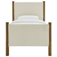 thumbnail image 6 of Platform Bed Frame, Twin, Ivory White, Fabric, Hotel Bedroom, Modern Contemporary, HB38174, 6 of 9