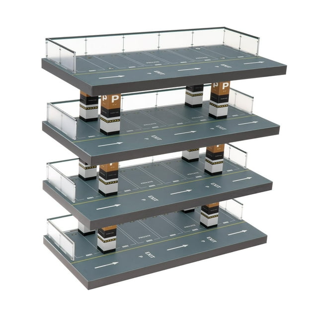 Vitrine de Voiture Modèle Moulée à 4 Niveaux à l'Échelle 1/64 pour Collectionneurs de Modèles Cadeaux