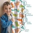 thumbnail image 3 of Blackout Kids Curtains,White Cartoon Colorful Dinosaurs Pattern Childrens Insulated Curtains Set Of 2,Bedroom Essentials,Toddler Room Decor 52"x63", 3 of 5