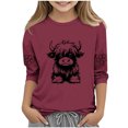 thumbnail image 2 of Lovzfmll T-Shirt Graphique à Manches 3/4 pour Enfants, Col Rond Décontracté, Style Col Rond pour Tout-Petits 3-4 Ans, 2 of 4