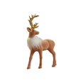thumbnail image 2 of HongHeng 1Pc Glitter Christmas Reindeer - Xmas Holiday Party Deer Figurine Statues Dinner Tabletop Decorations Centerpiece Mantle, 2 of 6