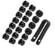 thumbnail image 3 of Broco Caperuza de Tornillo, 20pcs 17mm Tuerca de Rueda de Coche Auto Hub Tornillo Protección contra el Robo de caperuza de Tapa for Audi Negro, 3 of 5
