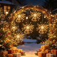 thumbnail image 6 of Qocolcyl 5 PCS Solar Hanging Firework 450 LED Lights, IP65 Waterproof Outdoor Pendant Lights with Remote, for Christmas Patio Wedding Party Yard, Xmas Holiday Decor and Home Decorations, 6 of 7