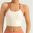 thumbnail image 2 of fatyb Women's Sports Bras Criss-Cross Back Padded Workout Yoga Bras Womens Seamless Cropped Tank Tops, 2 of 6
