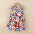 thumbnail image 3 of XXWXYD Toddler Girls Boho Dress Sleeveless 𝖥loral Print Summer Princess Casual Beach Sundress Playwear Kids Vacation Garden Par𝗍y Bohemian Chic Outfit, 3 of 7