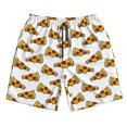 thumbnail image 2 of Honeii's Pizza Print Men's Casual Shorts with Drawstring，Swim Trunks Quick Dry Beach Shorts, 2 of 5