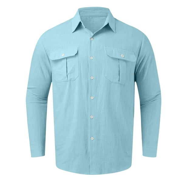 Chemise Décontractée Homme à Poches - Coton, Neuve Avec étiquettes