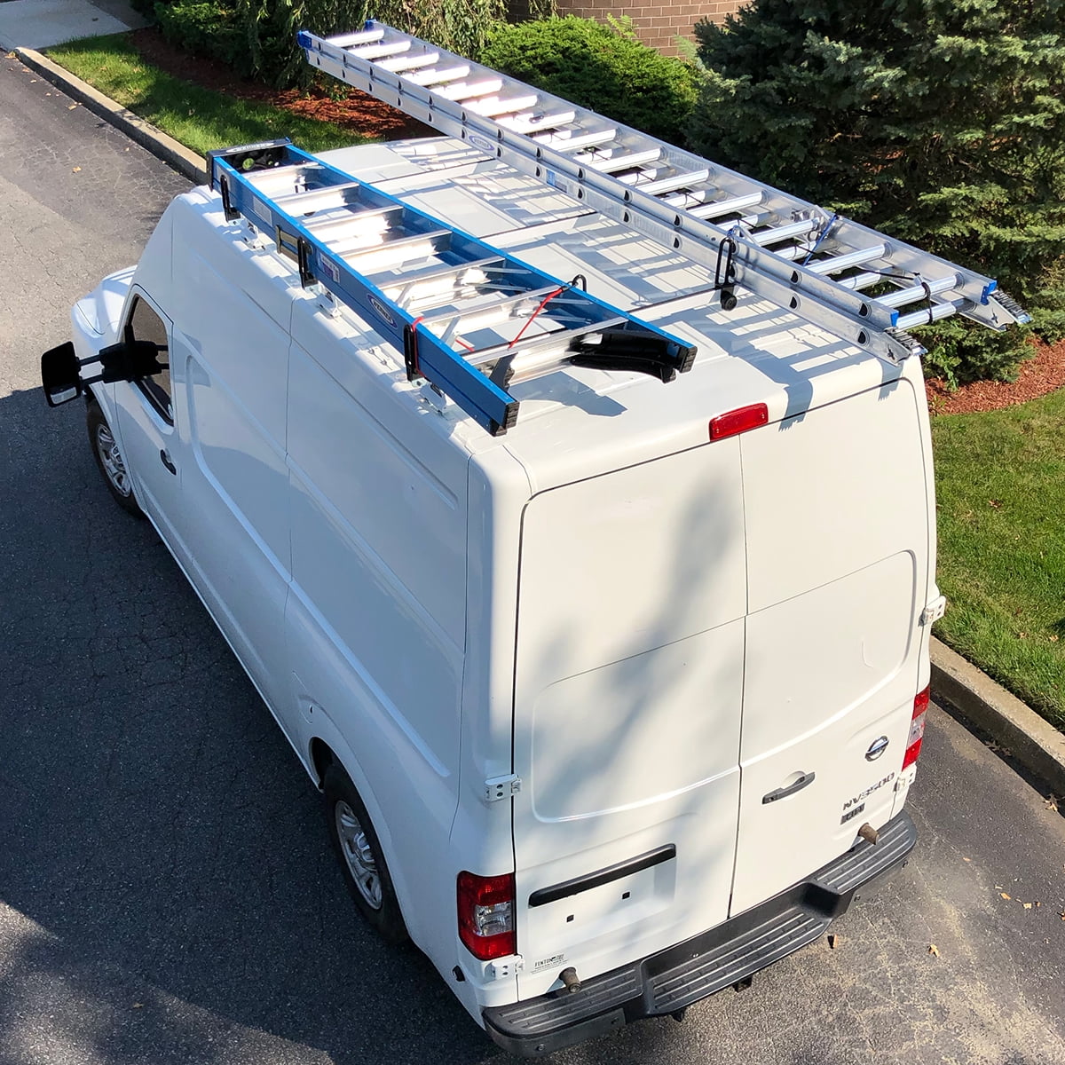 Vantech Heavy Duty 3 Bar ladder roof rack, Fits Nissan NV Cargo Van High Roof