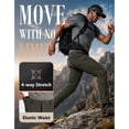 thumbnail image 3 of Puli Men's Quick Dry Hiking Pants 4-Way Stretch Water Resistant UPF50+ Zip Pockets, 3 of 7