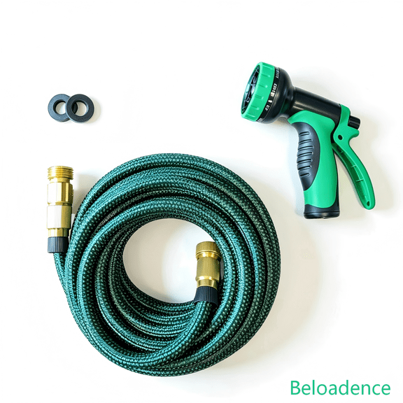 50FT Non-Expanding Garden Hose, Lightweight, Flexible Ultra-Light Water Hose, Burst-Resistant, Lead-Free, Anti-Kink, High-Pressure