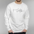 thumbnail image 6 of Men's 330g 100% Cotton Dropped Shoulder Crew Neck Sweatshirt-Heartbeat, 6 of 15