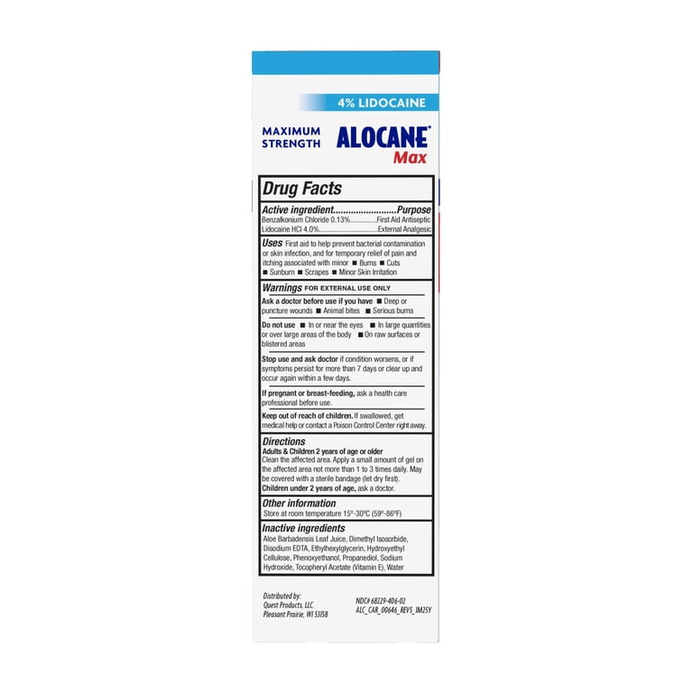 Alocane Max Maximum Strength Burn Gel with Lidocaine photo 3