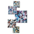 thumbnail image 3 of Designart "Urban Matrix In Shades Of Blue" Geometric Wall Art Set Of 5 - Blue Modern Living Room Metal Art Set, 3 of 6