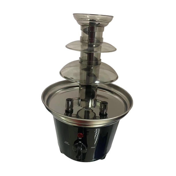Máquina eléctrica para fondue de chocolate con cascada de chocolate de 3 niveles, ideal para fiestas de cumpleaños, dulces, fresas y queso.