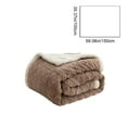 thumbnail image 3 of Leodye 1PCS Double-Layer Taffeta Fleece Blanket Soft Lambswool Design office Nap Warm Mini Blanket Accessory -59.06x39.37in, 3 of 6