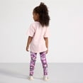 thumbnail image 5 of enyan Toddler Baby Girls Summer Clothes Smocked Short Sleeve T-Shirt Tops Ruffled Short Sets Cute Outfits 2Pcs,Purple,5 Years, 5 of 7