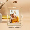thumbnail image 2 of Gold Floating Frame ;x; Vertical Set For Picture x x x Tabletop Shelf Photo Frame Classy For Wedding Birthday Anniversary Home or Office Decor, 2 of 8