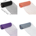 thumbnail image 3 of 4 Rolls Poly Burlap Deco Mesh - Deco Poly Decorative Mesh Wrapping Ribbon with Foil Rolls for Home Door Wreath Decoration DIY Crafts Making (Grey/Purple/Orange/Black/10 Inches x 10 Yards), 3 of 10