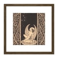 thumbnail image 1 of Lechter Seventh Ring Angel Ornate Book Illustration 8X8 Inch Square Wooden Framed Wall Art Print Picture with Mount, 1 of 4