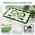 thumbnail image 3 of Unique Bargains Aesthetic Bathroom Rug Soft Absorbent Non Slip Bath Mat Green 32" x 20", 3 of 7