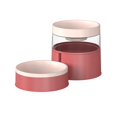 thumbnail image 2 of Tazones para Mascotas de Plástico, Alimentador de Mascotas Doble , Pequeño Perro Medio Gato Alimentación de Agua para Beber Bowls Holder F - Rosado Yinane Gatos Beber Cuencos, 2 of 8