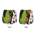 thumbnail image 3 of Balery Dinosaur Basketball Player Pattern Women's Running Shorts with Liner 2 Pockets Elastic Workout Athletic Gym Yoga Shorts-XX-Large, 3 of 7