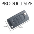 thumbnail image 4 of Botones Coque Clé Compatible CE0523 clé à Rabat Pliable para Peugeot 207 307 308 407 408 3008 5008 Citroen C2 C3 C4 C5 C6 C8 (2 Botones, CE0523), 4 of 5