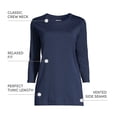 thumbnail image 4 of Lands' End Women's 3/4 Sleeve American-Grown Supima Cotton Crewneck Tunic, 4 of 5