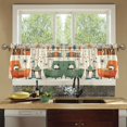 thumbnail image 4 of Yayeee Kitchen Curtains Tier Set of 2 Light Filtering 57"x36" Over Sink Window Panels, Beige Cats Reading, 4 of 7