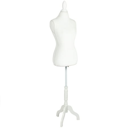 Best Choice Products Female Mannequin Torso Display w/ Wooden Tripod Stand, Adjustable Height -