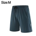 thumbnail image 2 of Pantalones cortos deportivos de secado rápido azules, pantalones cortos transpirables de seda de hielo para entrenamiento para correr, 2 of 6