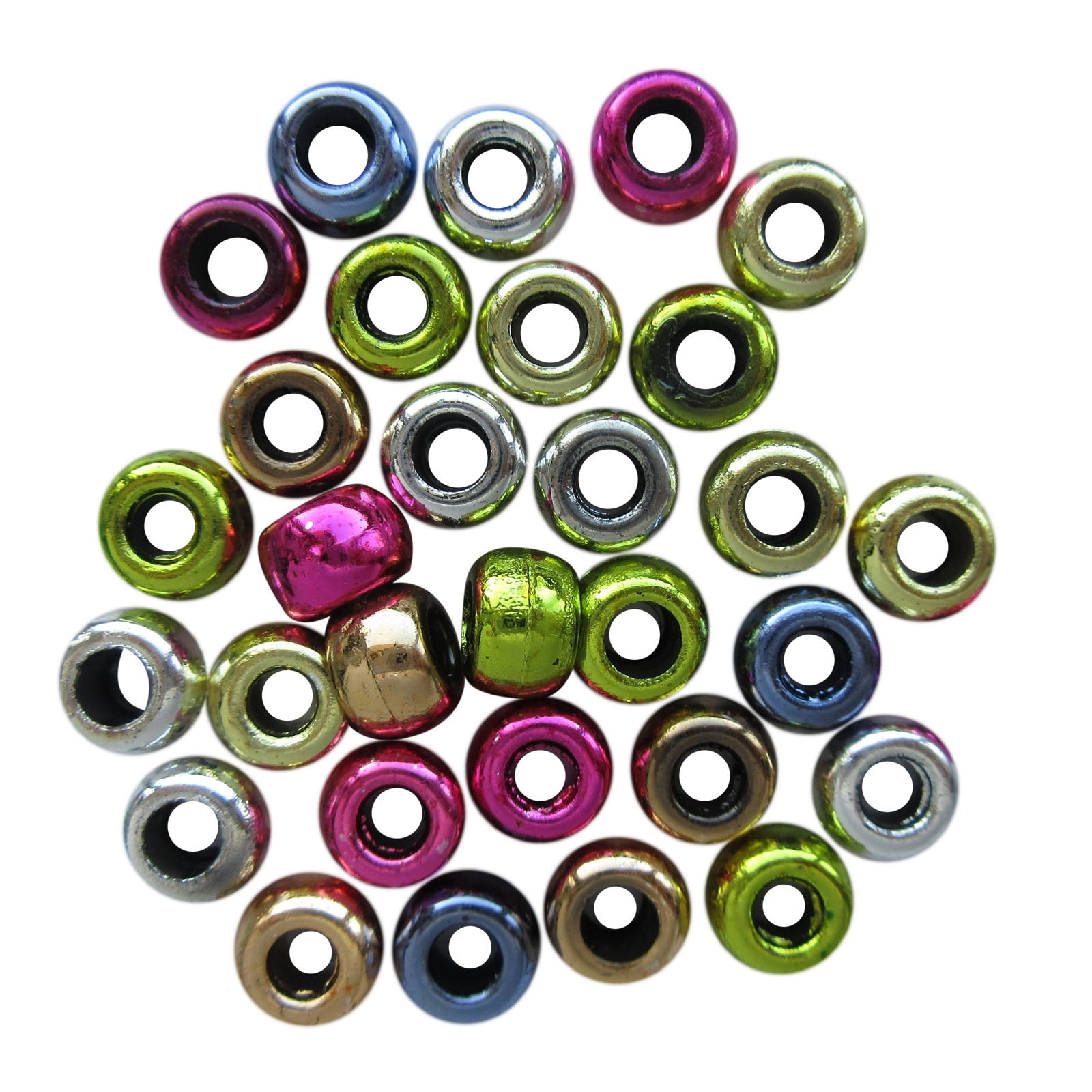 12 Packs: 280 ct. (3,360 total) Metallic Pony Beads by Creatology - 6mm x 9mm