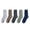 Army Green, variant on 5 Pairs Boho Crew Socks for Women Men Winter Fair Isle Nordic Vintage Casual Socks, Dark Gray