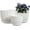 White, variant on Grey Flower Pots,Texture Planter for Indoor Plants Set of 3 Ceramic Flower Pots with Saucer,Cute Garden Pots Succulent Pots(3 Pack,Grey
