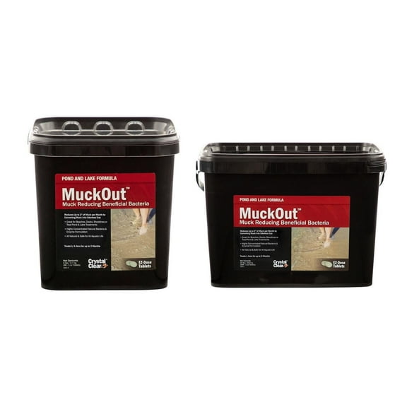 CrystalClear MuckOut, Pond & Lake Formula, Natural Pond Muck Remover, Clears Away Muck & Sludge, 96 Tablets, 6 lbs