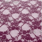 Plum Giselle STRETCH Lace 58 Inch Fabric 10 Yard Bold