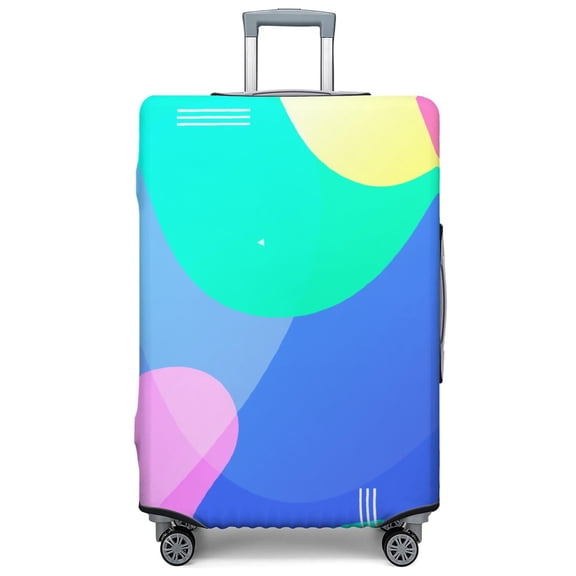 Stretch Luggage Cover XL(29-32in)– Elastic Travel Suitcase Protector with Handle Openings & Bottom Closure, Washable Polyester Spandex Suitcases Cover, Neon Light Print