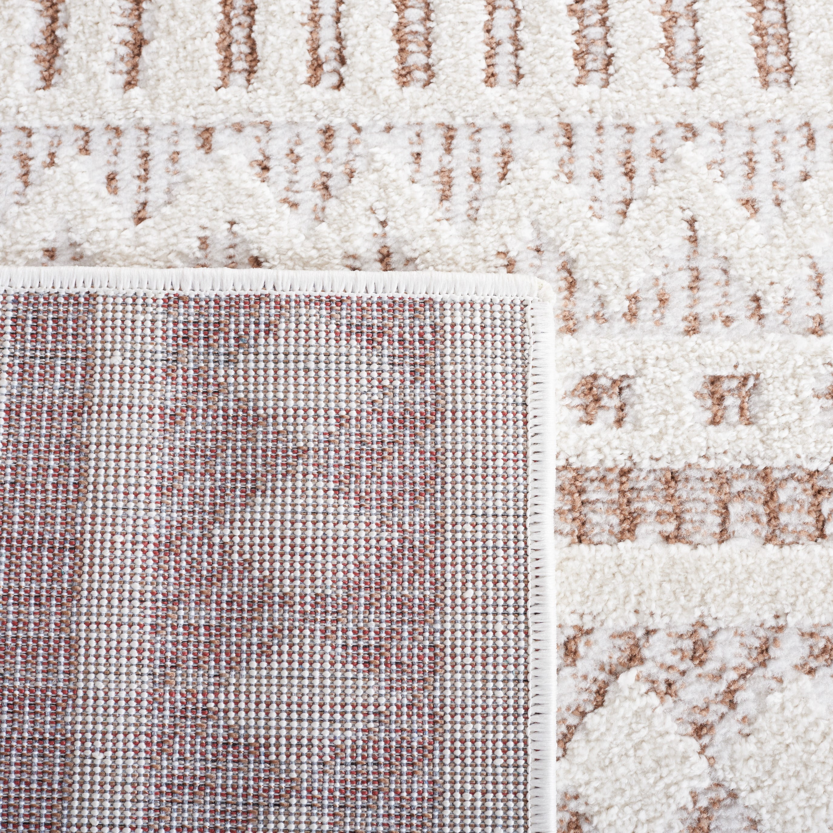 SAFAVIEH Alamo Curtis Geometric Area Rug, Taupe/Ivory, 8' x 10'