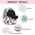 thumbnail image 3 of Colorful Checkered Backpack Plaid and Geometric Pattern School Bag Unique Travel Bag for Student and Student, 3 of 4