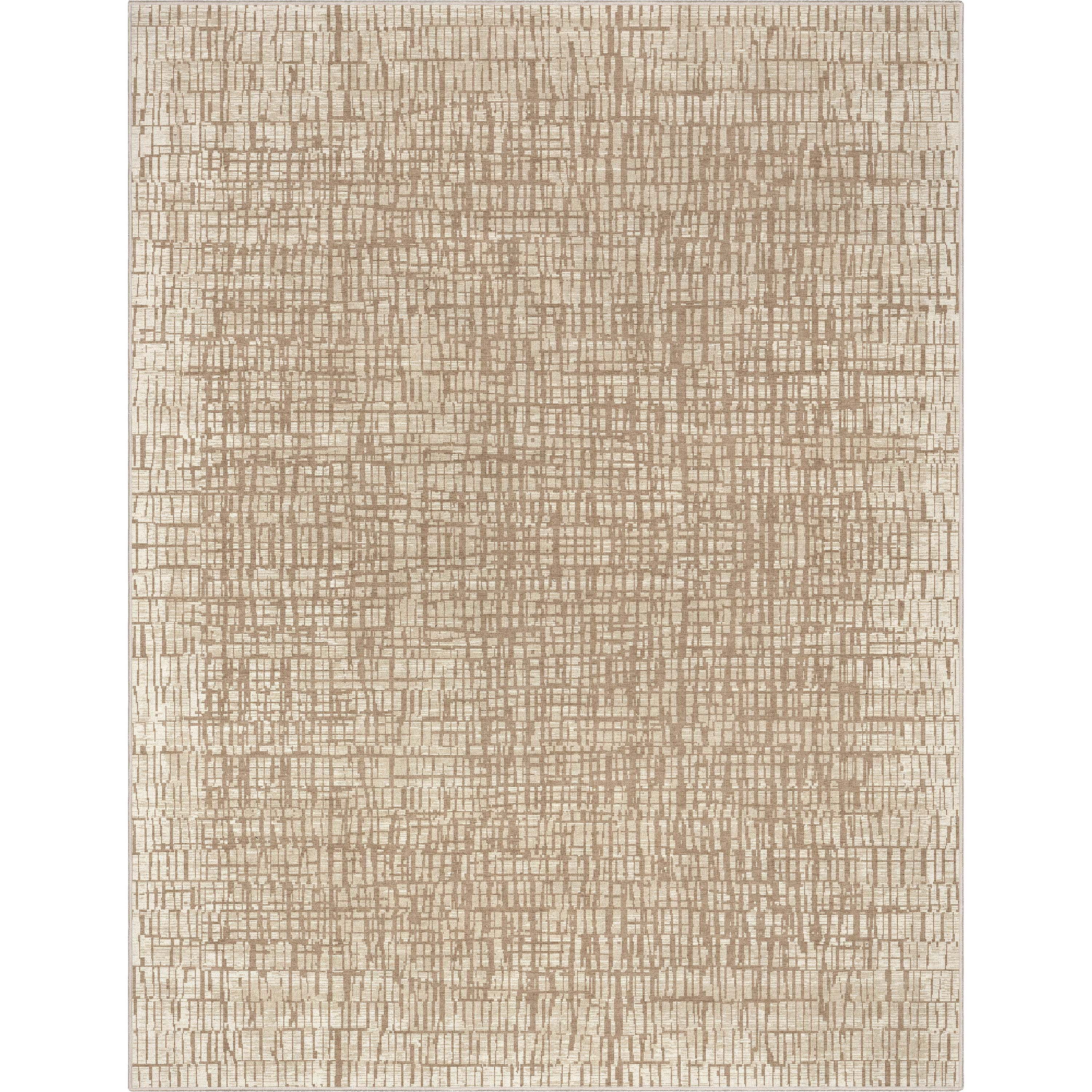 Well Woven Abstract Nightscape Modern Geometric Flat-Weave Ivory 5'3" x 7'3" Area Rug