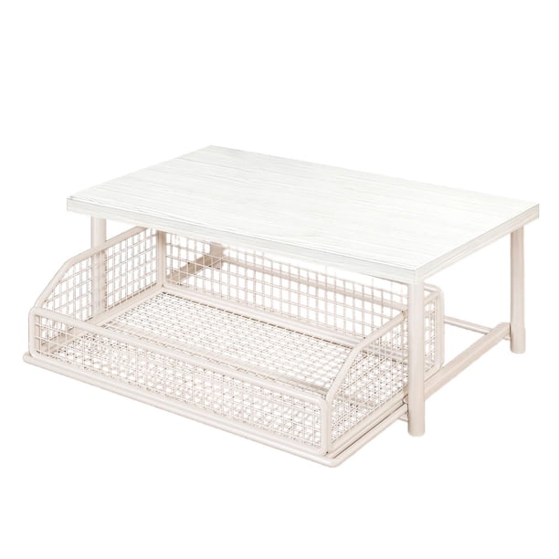 Organizador de encimera de cocina, estante de almacenamiento para microondas de cocina para el hogar Blanco 1 nivel