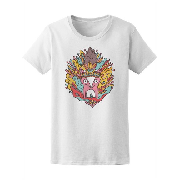 Cute Raccoon Doodle Particles T-Shirt Women -Image by Shutterstock, Female Small