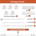 thumbnail image 4 of Curtain Rods No Drilling for Windows 32 to 128 Inch, 5/8 Inch Diameter Drapey Pole with No Drill Curtain Rod Brackets, Renter Friendly Cortineros Para Ventanas (White), 4 of 8