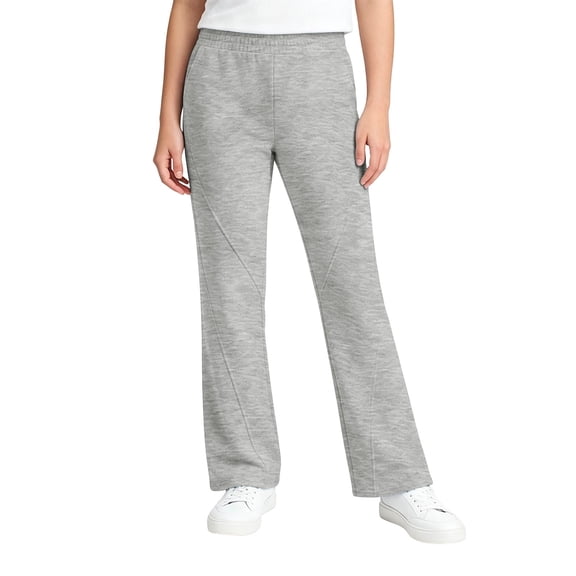 Fesfesfes Kids Girls Classic Straight Leg Sweatpants Elastic Waist Lightweight Casual Solid Color Trousers with Pockets for School Daily Wear Ages 5-15 Years
