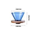 thumbnail image 3 of BAOPAI Reusable Glass Hand Brewed Coffee Filter Mug with Removable Wooden Base Drip Coffee Maker Portable for Travel Home Use Reduce Waste Save Money, 3 of 6